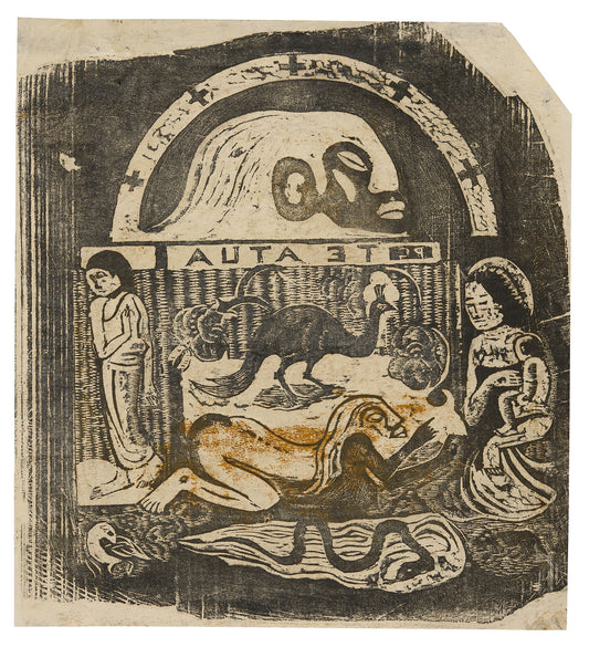 Te atua (The God), from the Suite of Late Wood-Block Prints: Paul Gauguin,16x12"(A3) Poster