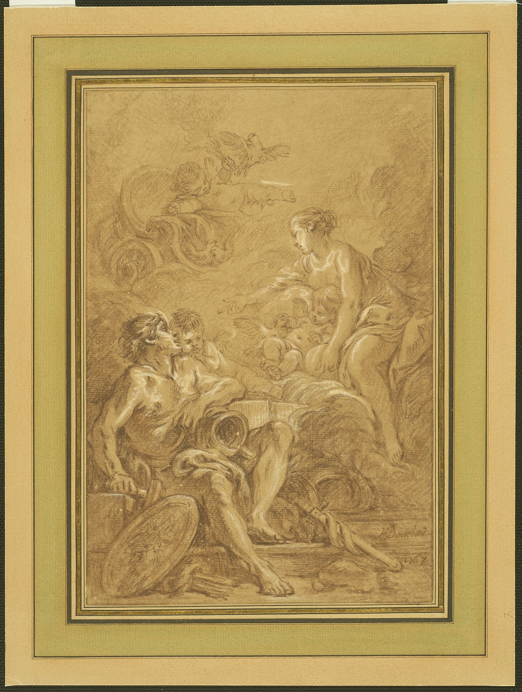 Venus Commanding Vulcan to Make Arms for Aeneas: François Boucher,16x12"(A3) Poster