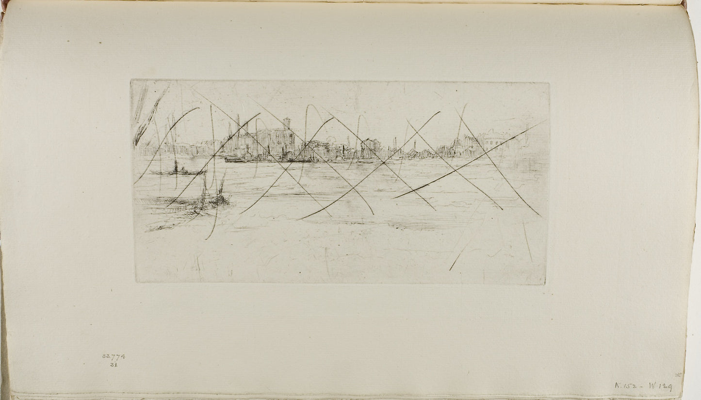 Battersea -  Early Morning -  James McNeill Whistler,  Poster Print Wall Art