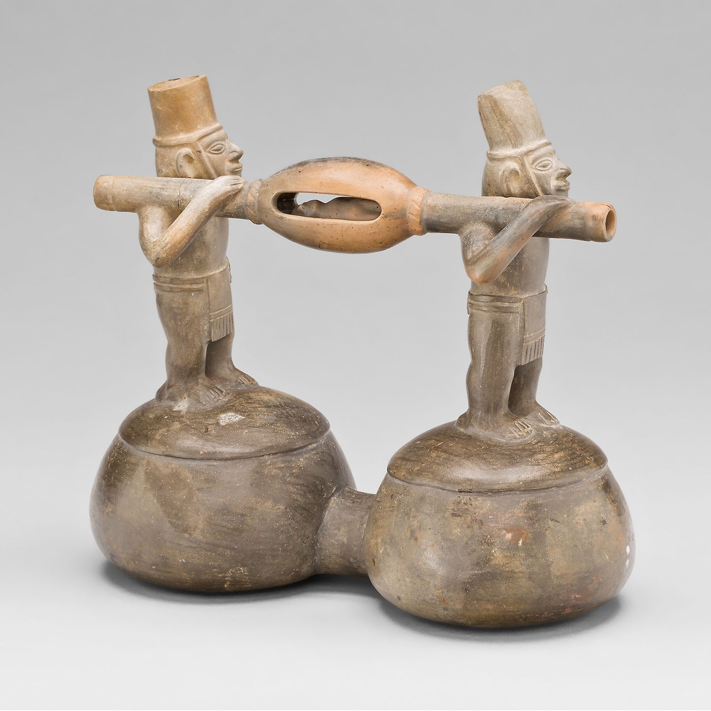 Double Vessel Representing a Funeral Procession -  Chimú-Inca,  Poster Print Wall Art