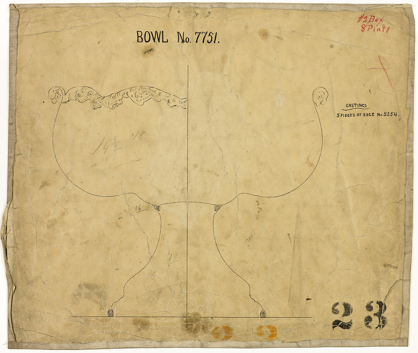 Design for Bowl No. 7751 -  Tiffany and Company,  Poster Print Wall Art