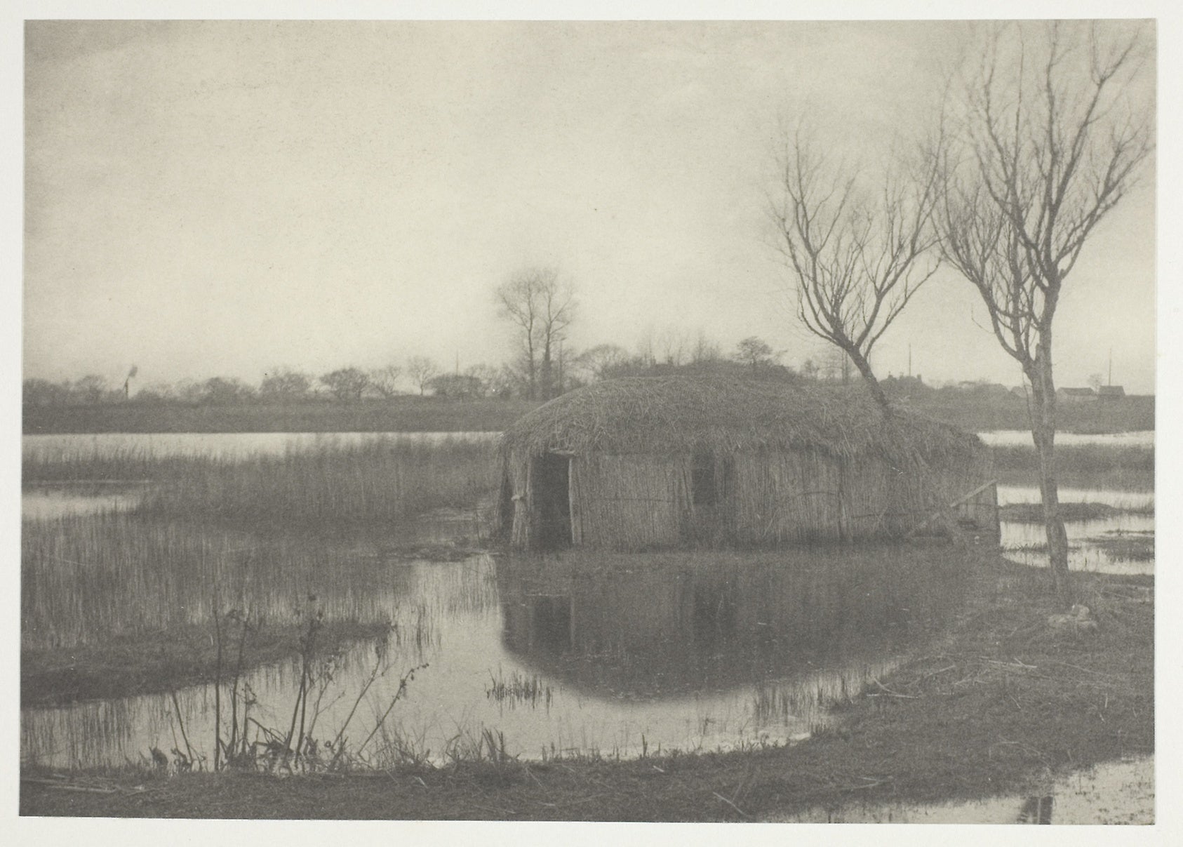 A Reed Boat-House: Peter Henry Emerson,16x12"(A3) Poster