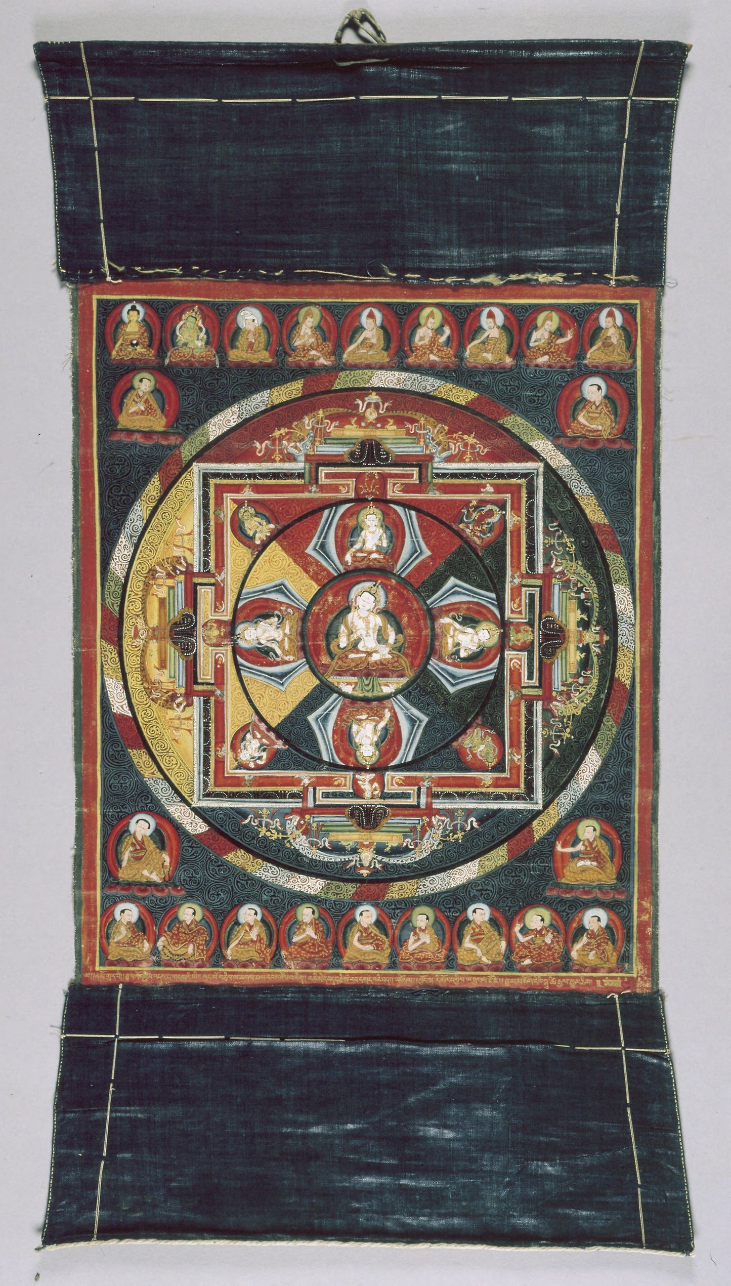 Painted Banner (Thangka) of Vajrasattva Mandala -  Tibet,  Poster Print Wall Art
