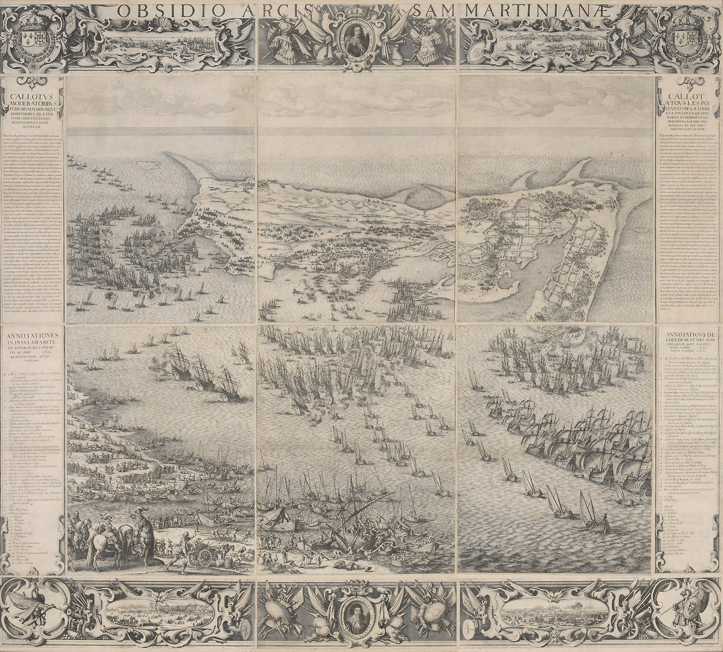 Siege of the Citadel of Saint Martin on the Isle de Ré -  Jacques Callot,  Poster Print Wall Art