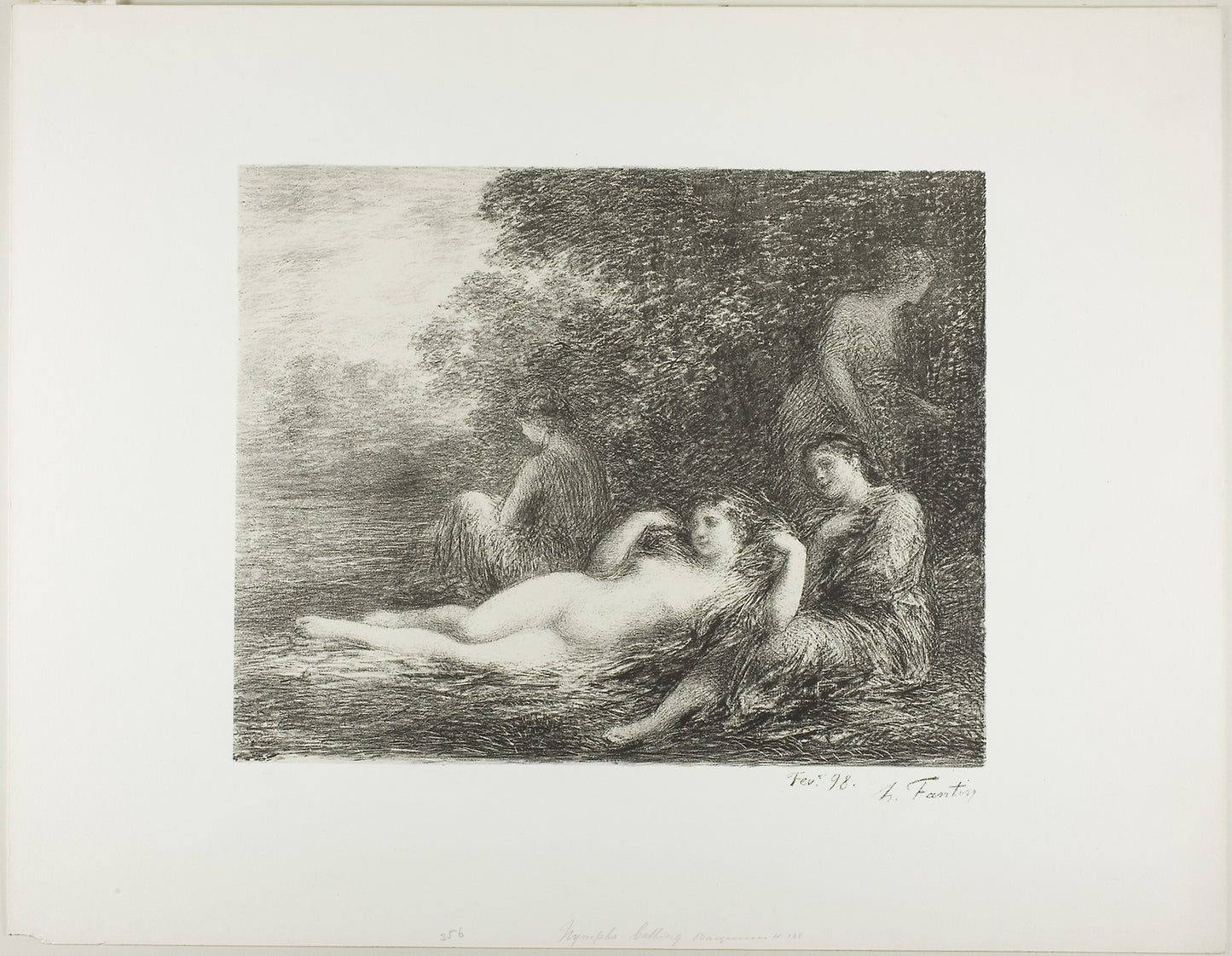 Bathing Women, fourth large plate -  Henri Fantin-Latour,  Poster Print Wall Art