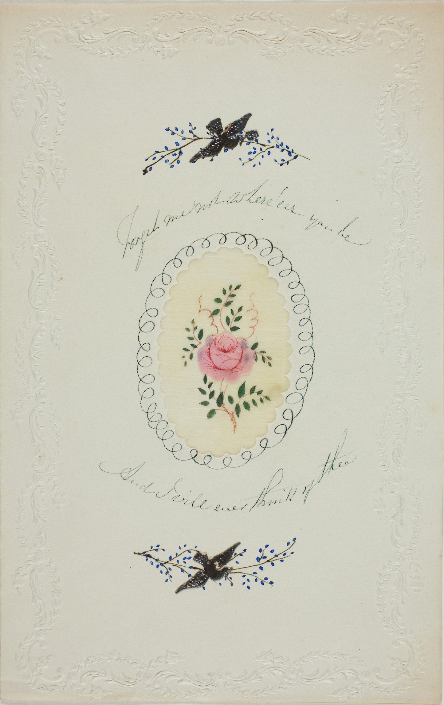 Forget Me Not Where'eer You Be (valentine) -  George Kershaw,  Poster Print Wall Art