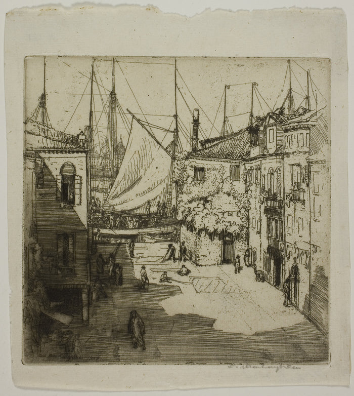 Sail Yard, Venice: Donald Shaw MacLaughlan,16x12