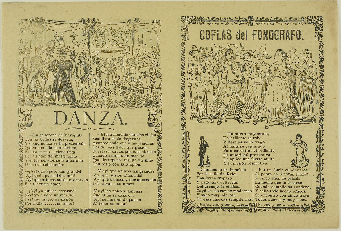 Dance -  José Guadalupe Posada,  Poster Print Wall Art