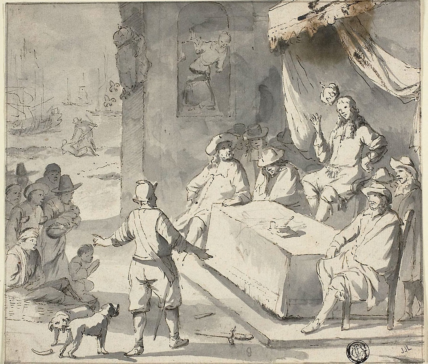 Scene from Dutch History -  Supplicants before Ruler -  Romeyn de Hooghe,  Poster Print Wall Art