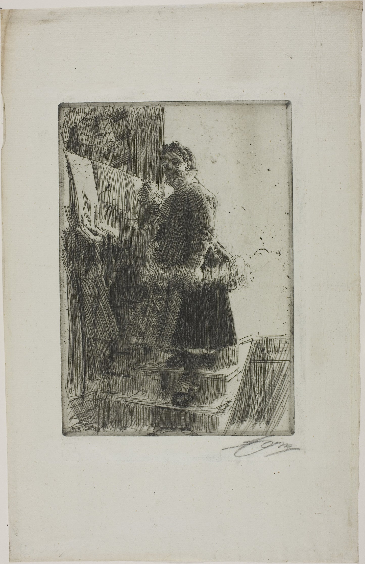 The Storehouse -  Anders Zorn,  Poster Print Wall Art