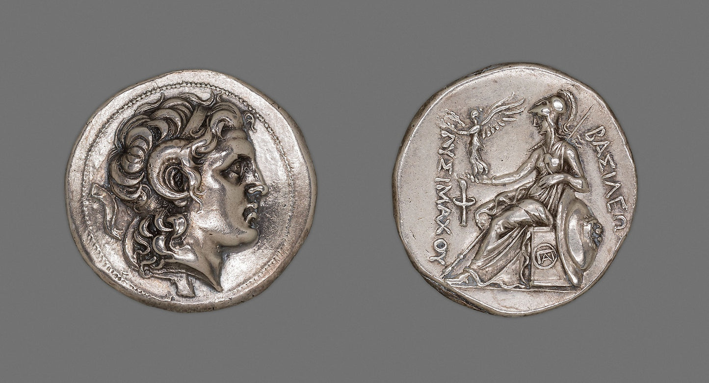 Tetradrachm (Coin) Portraying Alexander the Great: Greek, minted in Ephesus, Asia Minor, Poster Print Wall Art