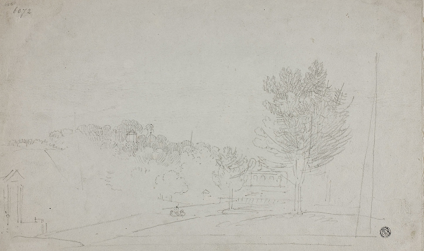 View of Wilson House and Gardens (recto); View of Wilson House and Gardens (verso) -  Richard Wilson,  Poster Print Wall Art