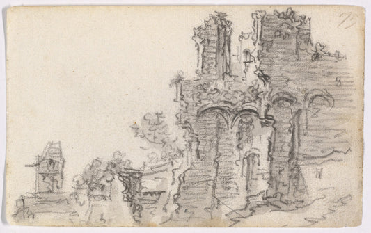 A Romanesque Ruin: Jan van Goyen,16x12"(A3) Poster