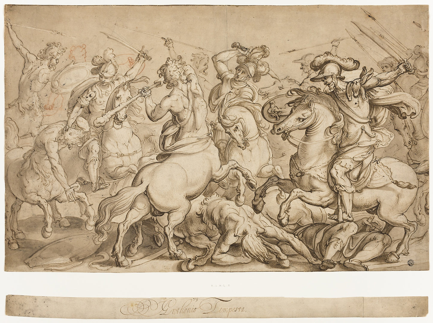 Battle of the Lapiths and Centaurs -  Attributed to Antonio Tempesta,  Poster Print Wall Art