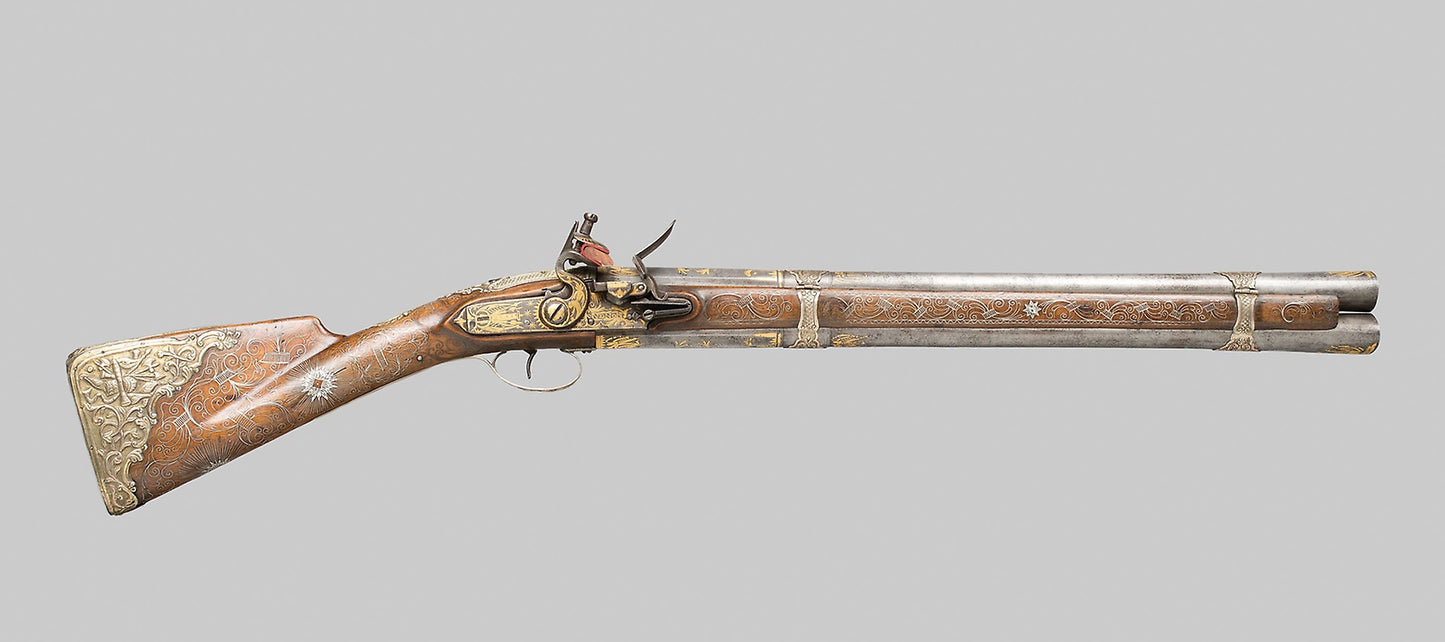 Double-Barreled Flintlock Blunderbuss -  Russian,  Poster Print Wall Art