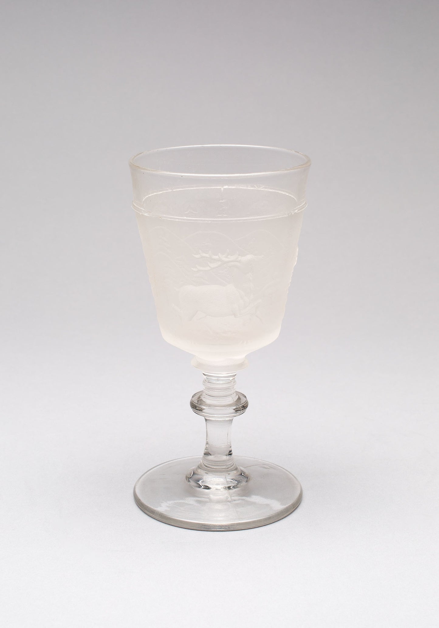 Westward Ho!/Pioneer pattern goblet (fourth of a set of four): Gillinder and Sons, 1861–c. 1930, Poster Print Wall Art