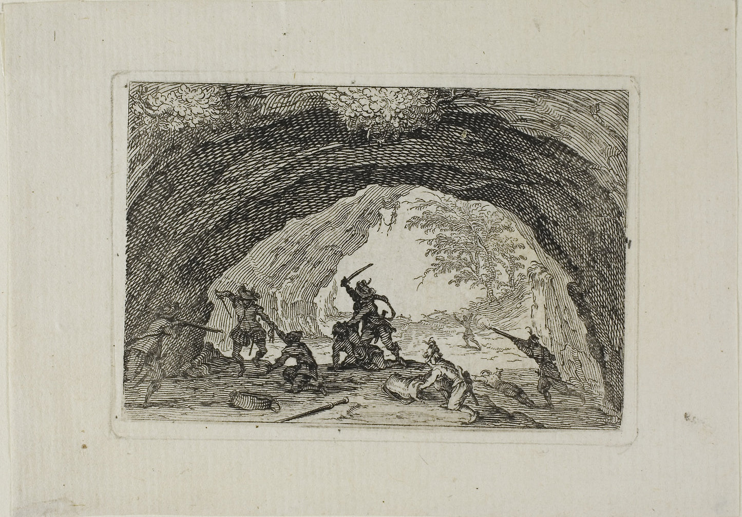 The Cavern of Brigands, from The Caprices -  Jacques Callot,  Poster Print Wall Art