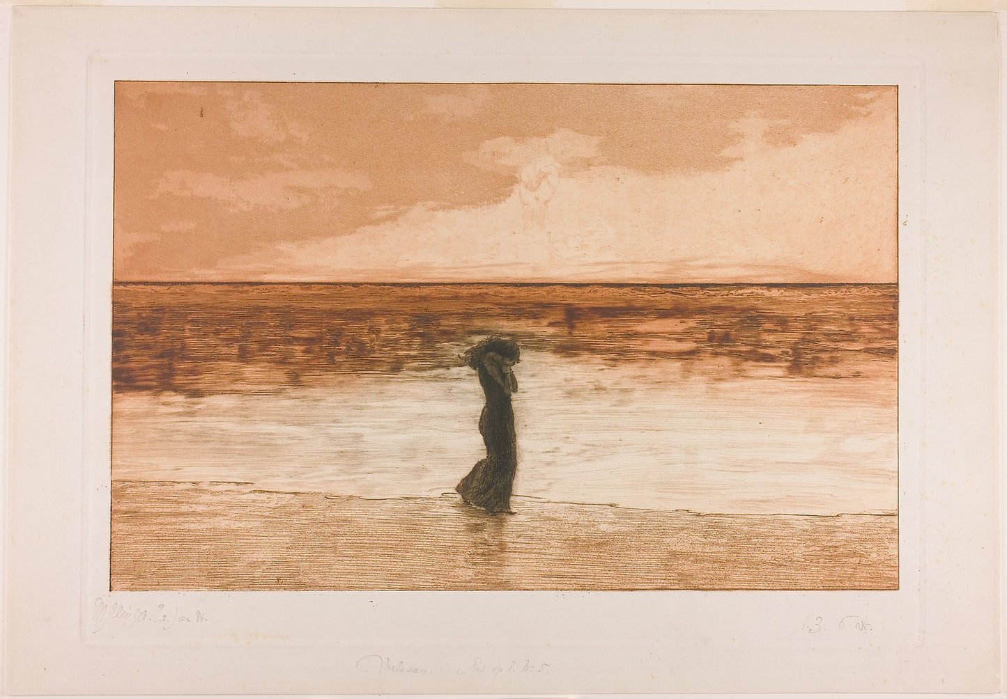 Abandoned, plate five from A Life -  Max Klinger,  Poster Print Wall Art