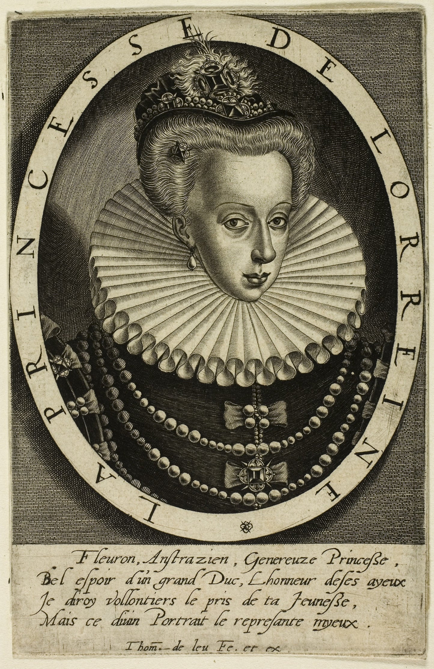 La Princesse de Lorreine -  Thomas de Leeuw,  Poster Print Wall Art