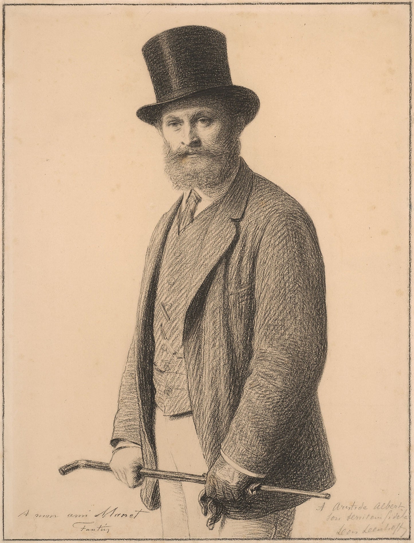 Portrait of Édouard Manet -  Henri Fantin-Latour,  Poster Print Wall Art