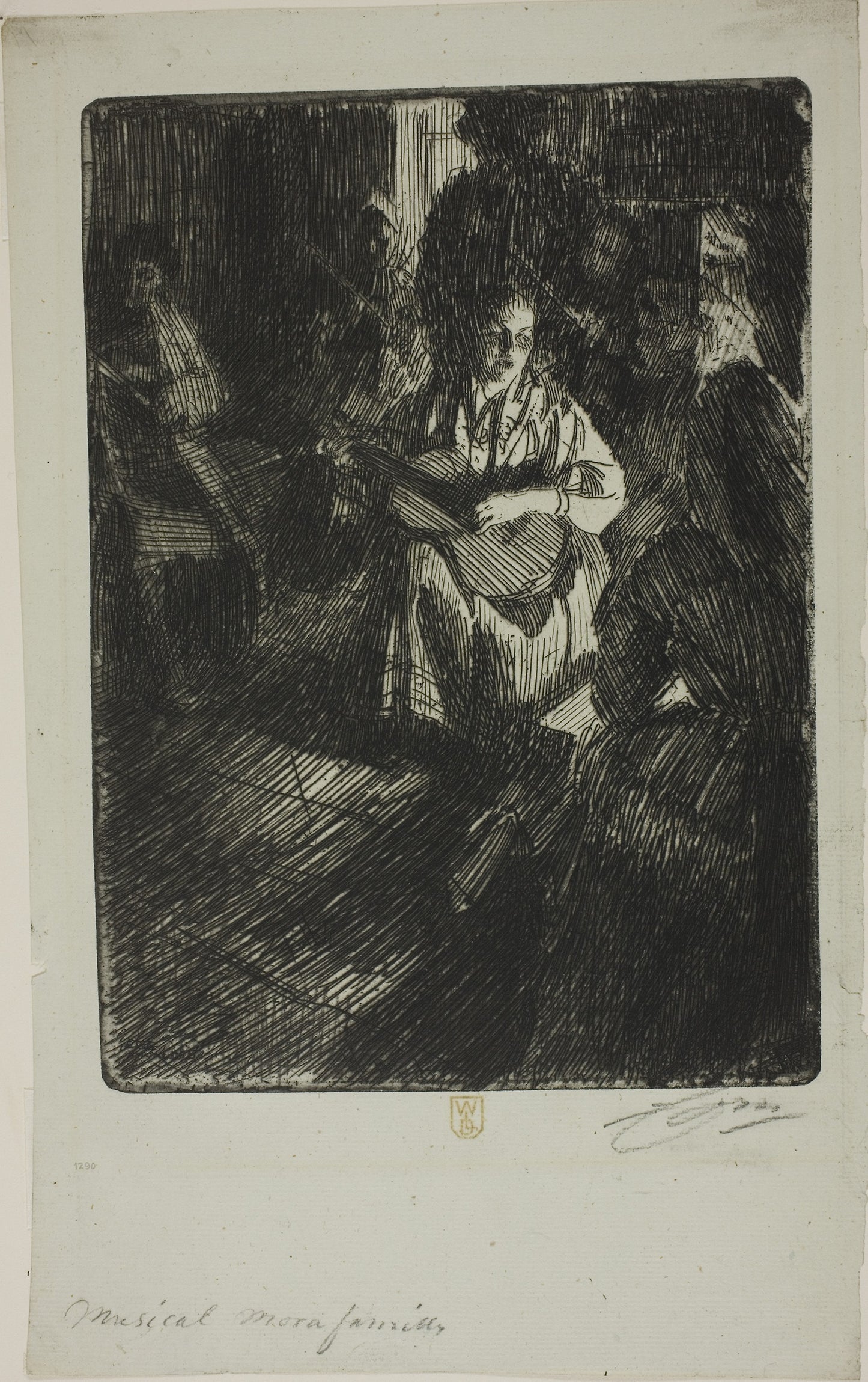 Musique en Famille -  Anders Zorn,  Poster Print Wall Art