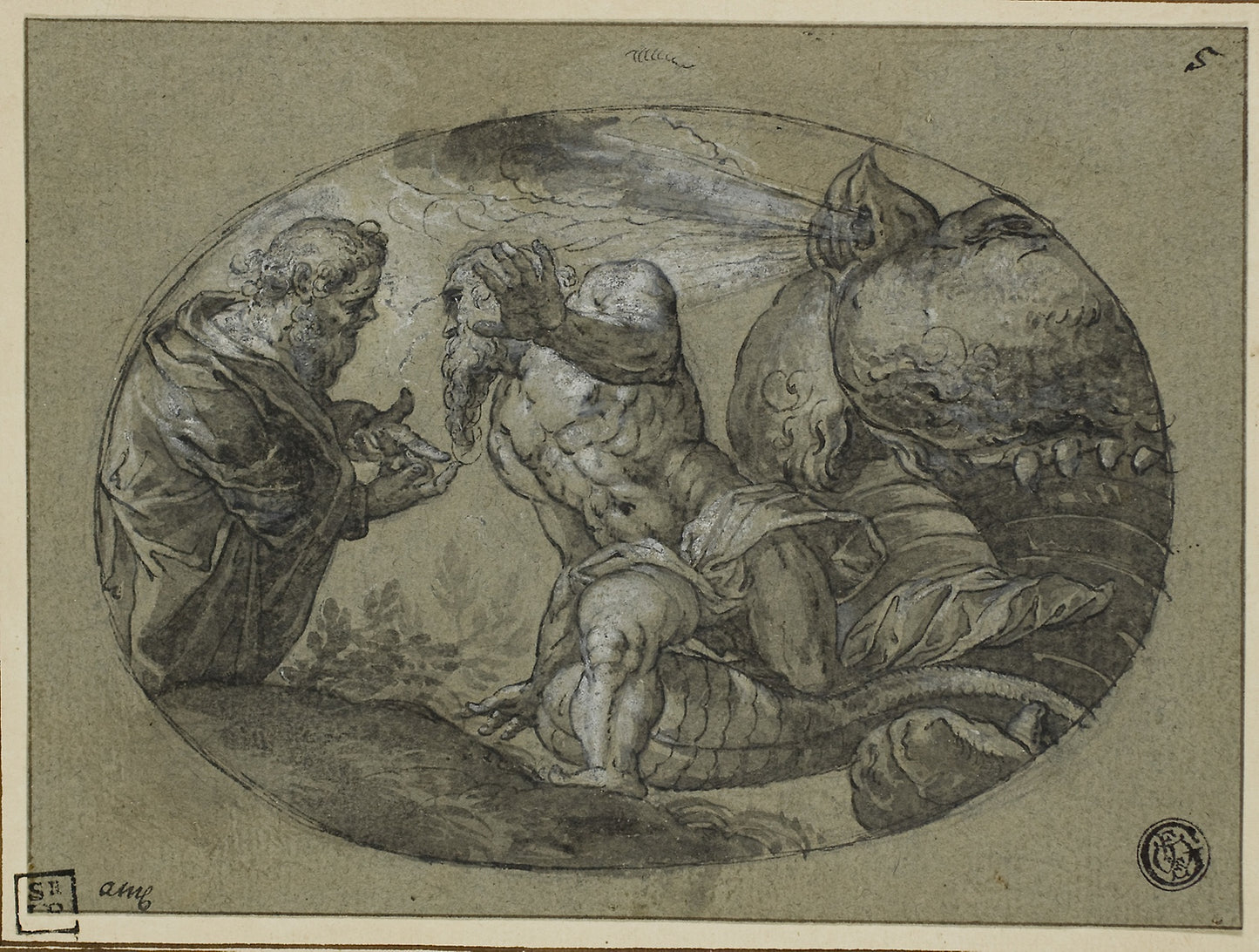 Jonah Cast Up -  the Whale -  After Jacopo Robusti, called Tintoretto,  Poster Print Wall Art