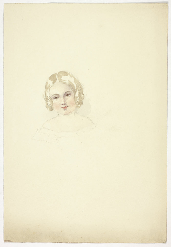 Portrait Head of a Young Girl: Elizabeth Murray,16x12