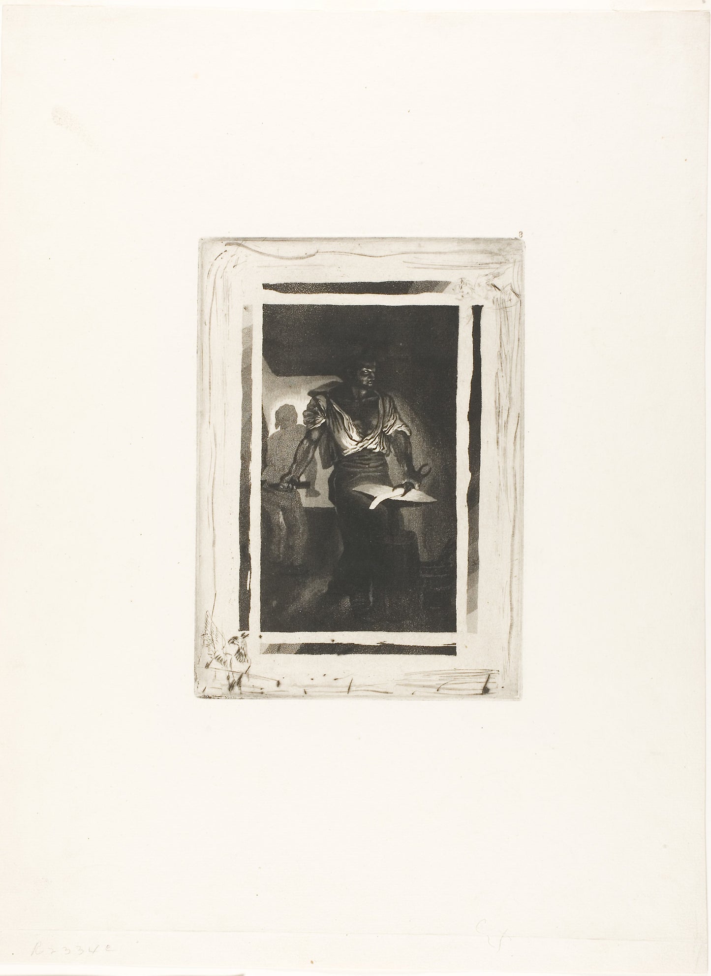 Blacksmith -  Eugène Delacroix (French, 1798-1863),  Poster Print Wall Art