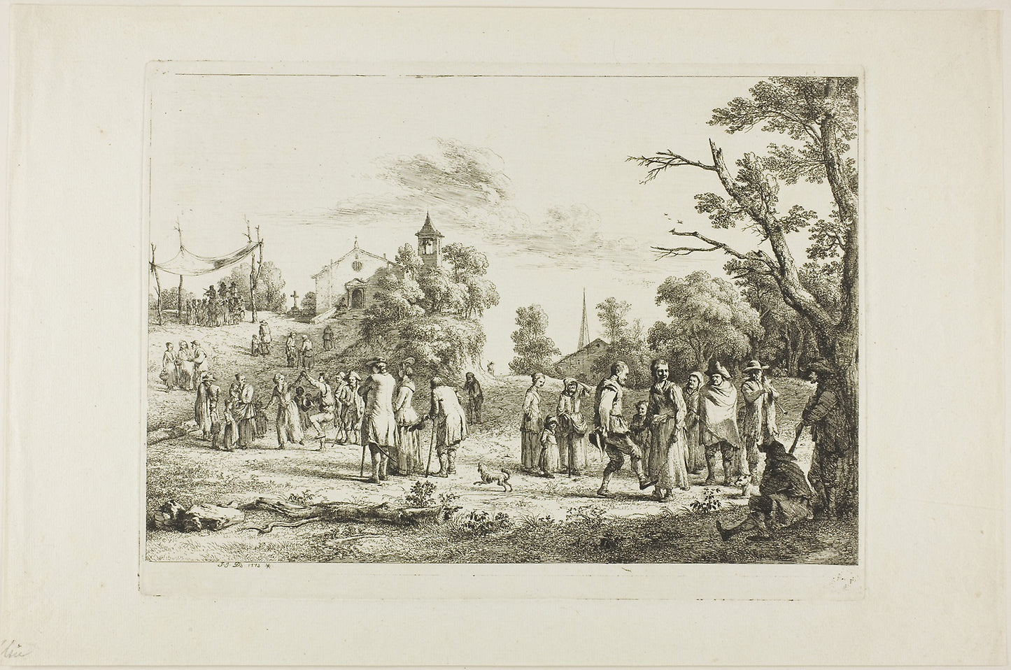 The Village Festival -  Jean Jacques de Boissieu,  Poster Print Wall Art