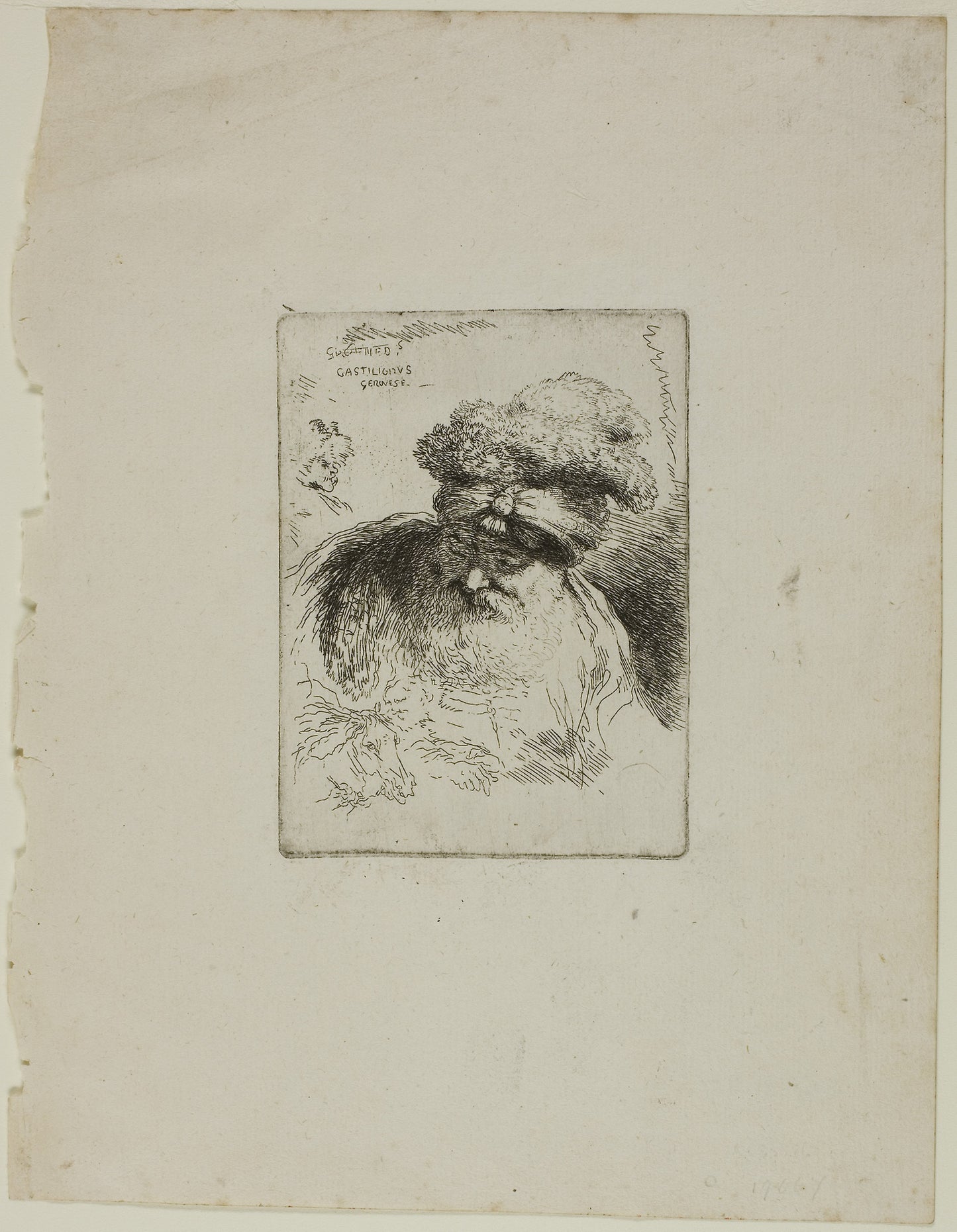 Old Man with a Turban -  Giovanni Benedetto Castiglione,  Poster Print Wall Art
