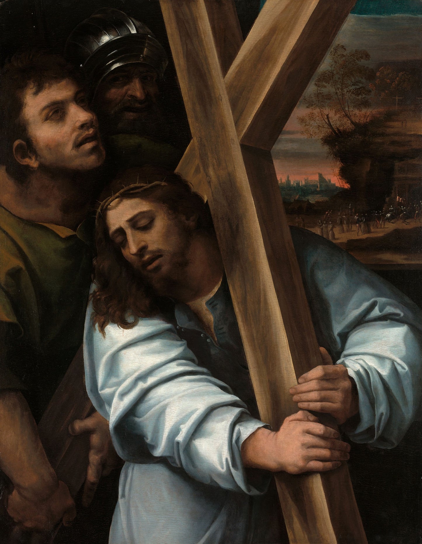 Christ Carrying the Cross: Sebastiano del Piombo , Poster Print Wall Art