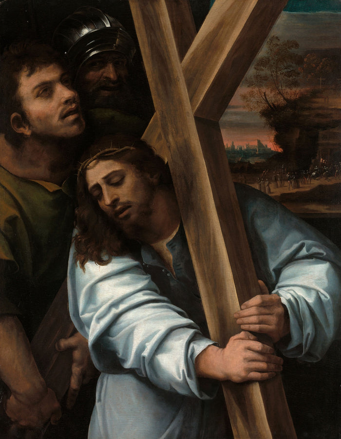 Christ Carrying the Cross: Sebastiano del Piombo ,16x12
