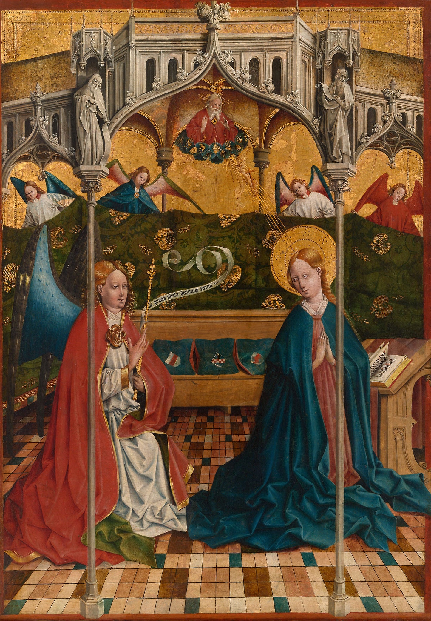 The Annunciation -  Johann Koerbecke,  Poster Print Wall Art