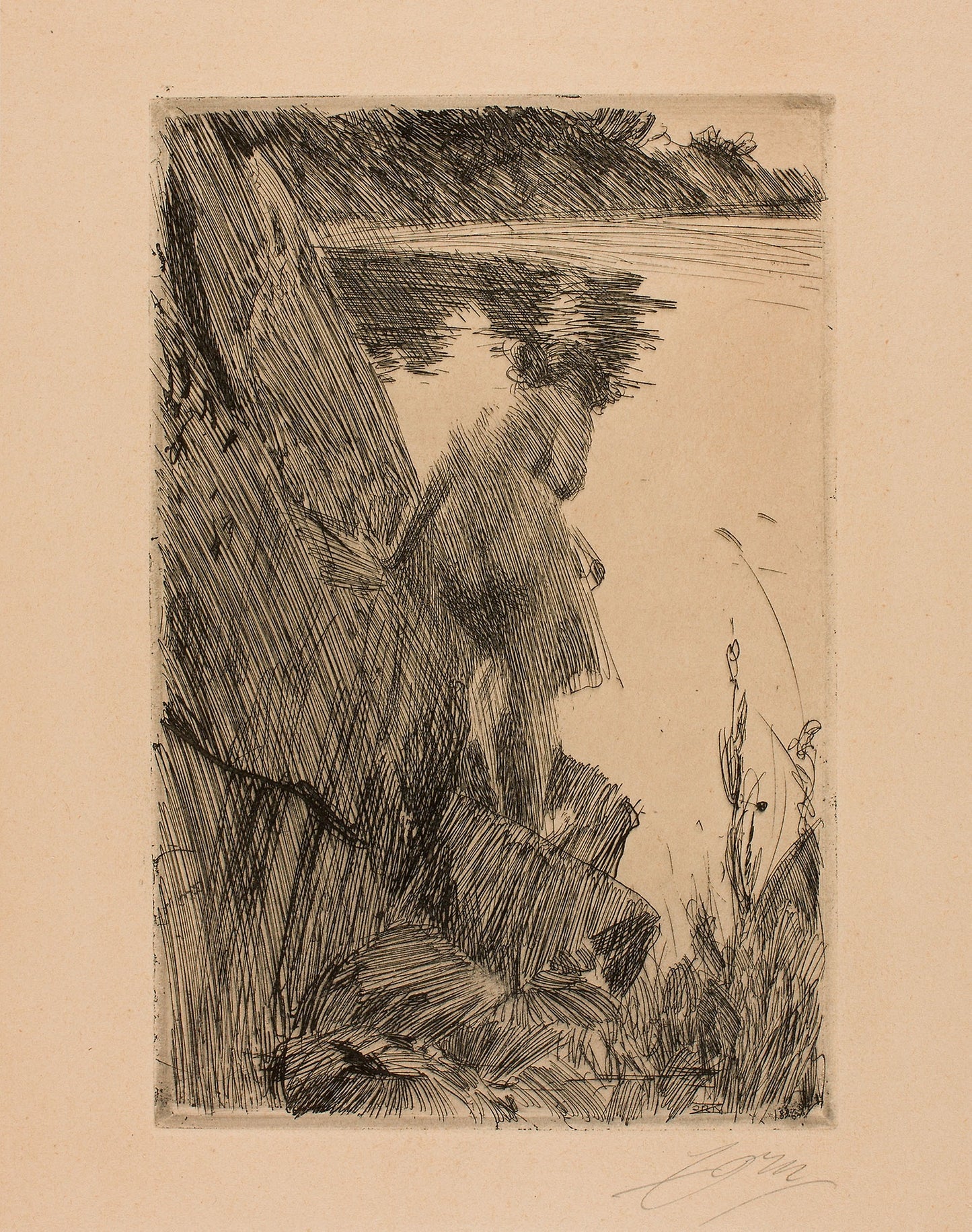 Bather (Evening) III -  Anders Zorn,  Poster Print Wall Art