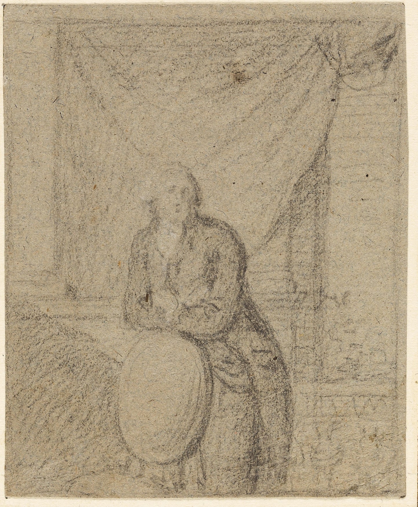Portrait of a Man Standing in Front of Window -  Benjamin West,  Poster Print Wall Art