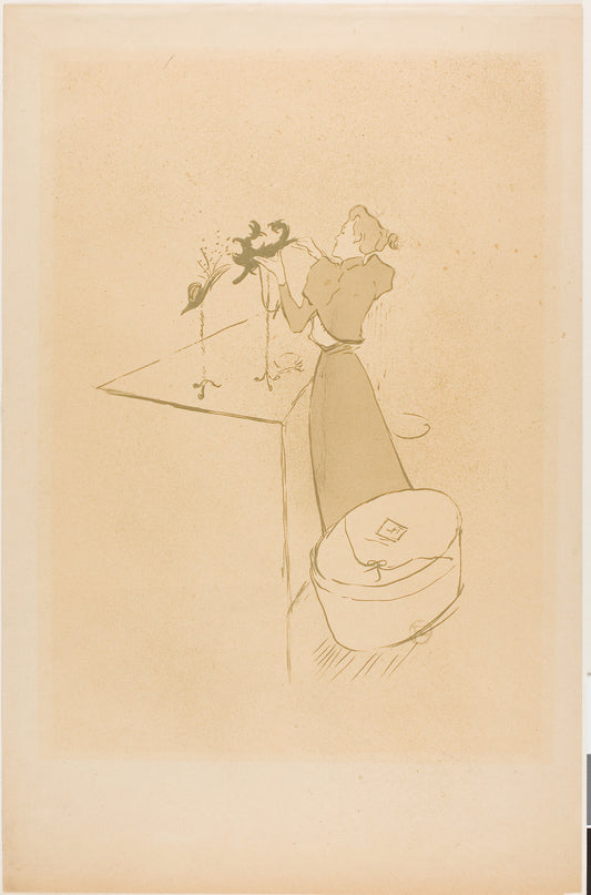 The Milliner, Renée Vert: Henri de Toulouse-Lautrec,16x12"(A3) Poster