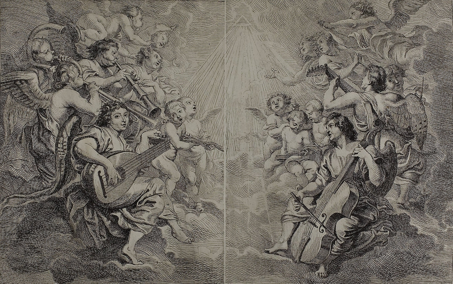 Angels Making Music -  Cornelis Schut, I (Flemish, 1597-1655),  Poster Print Wall Art