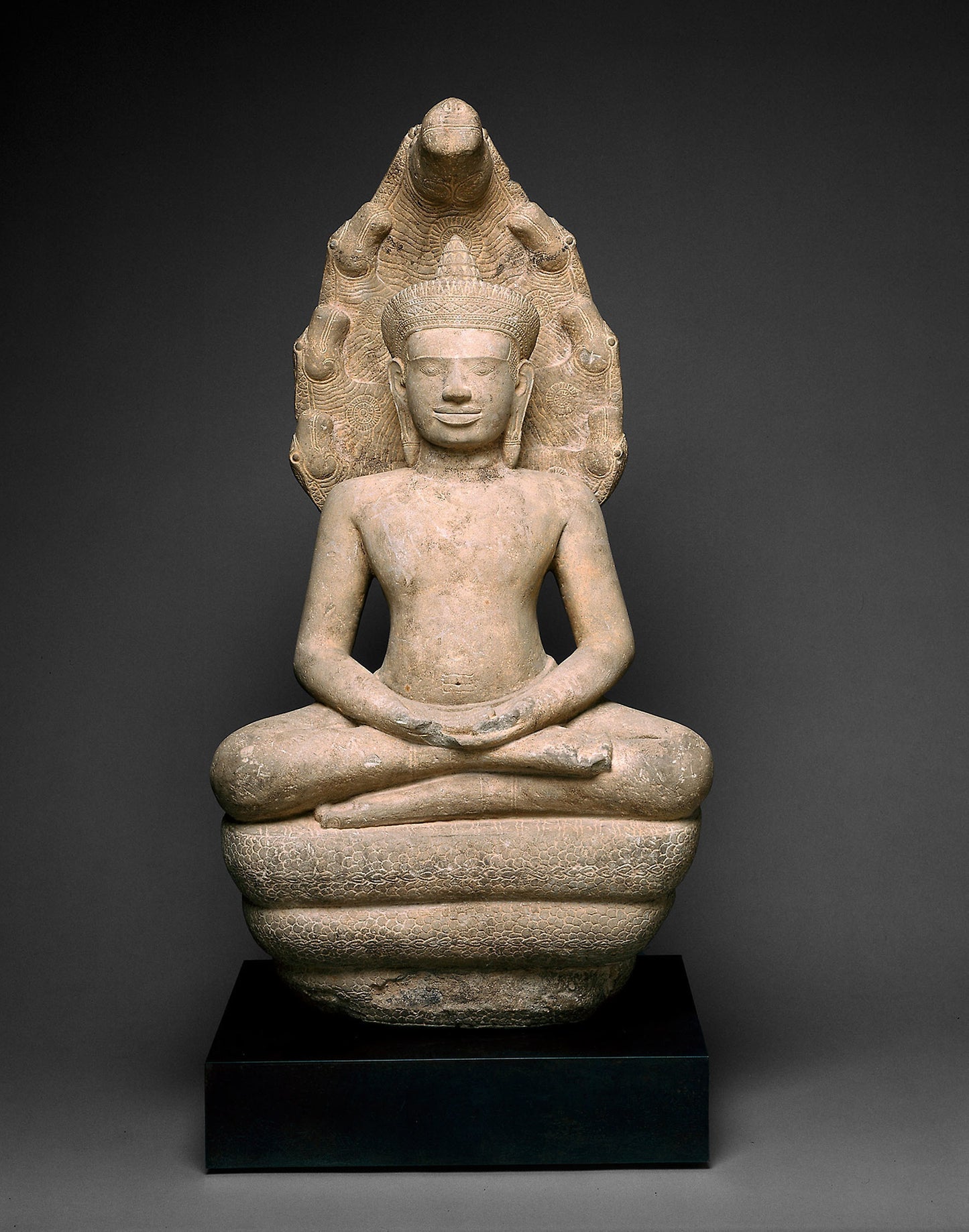 Buddha Enthroned on a Serpent (Naga) -  Cambodia/Thailand,  Poster Print Wall Art