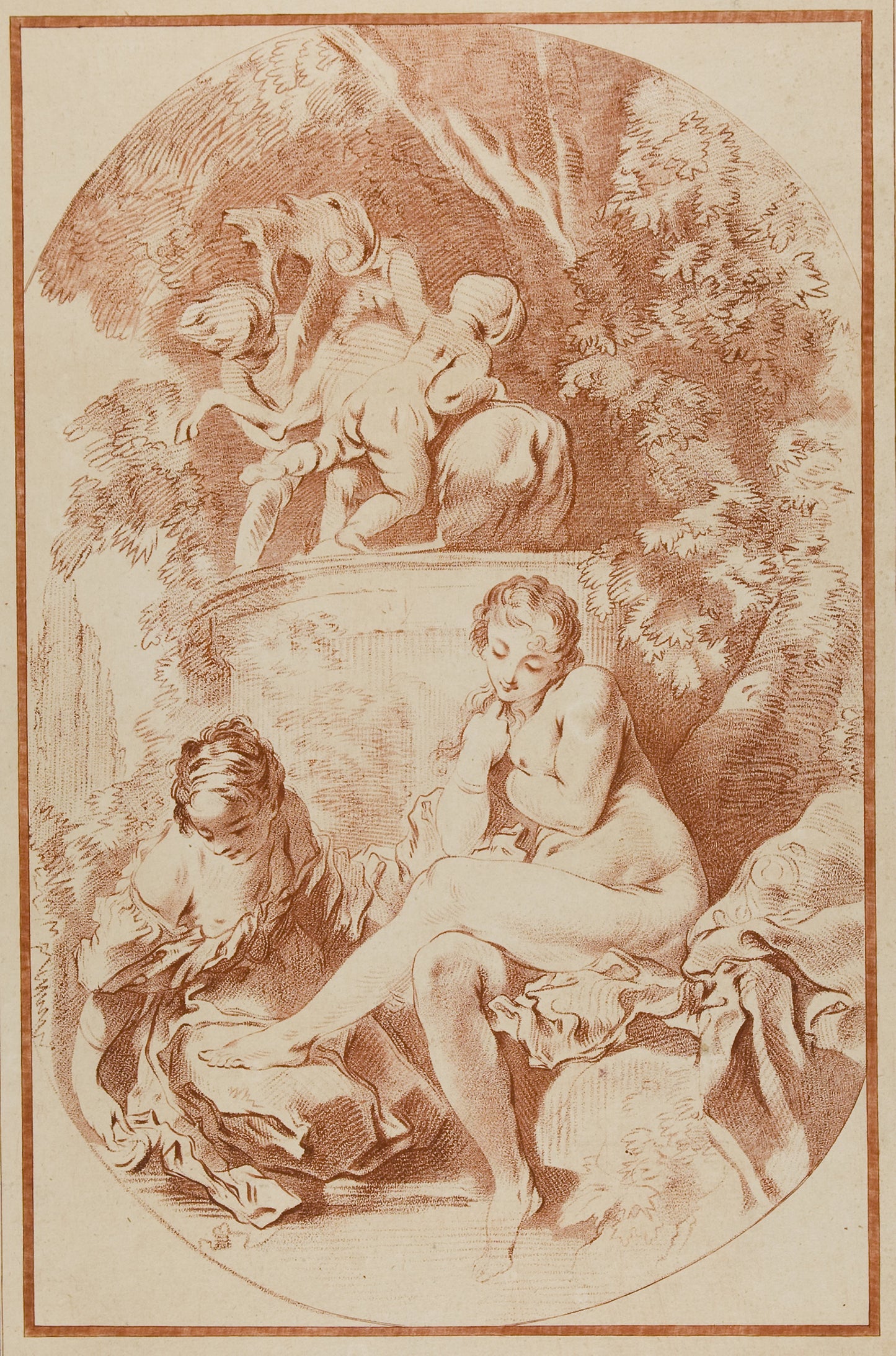 Bathsheba, from A Collection of Prints in Imitation of Drawings -  William Wynne Ryland (British, 1732-1783),  Poster Print Wall Art