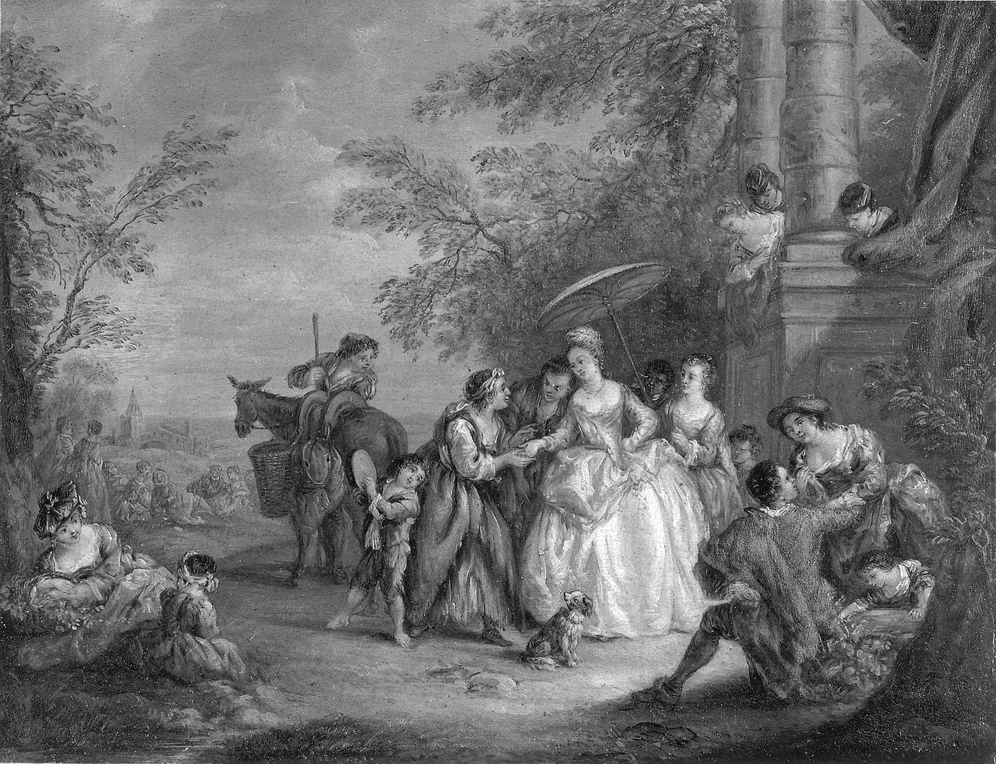 La Bonne Aventure (The Fortune Teller) -  Jean-Baptiste-Joseph Pater (after),  Poster Print Wall Art