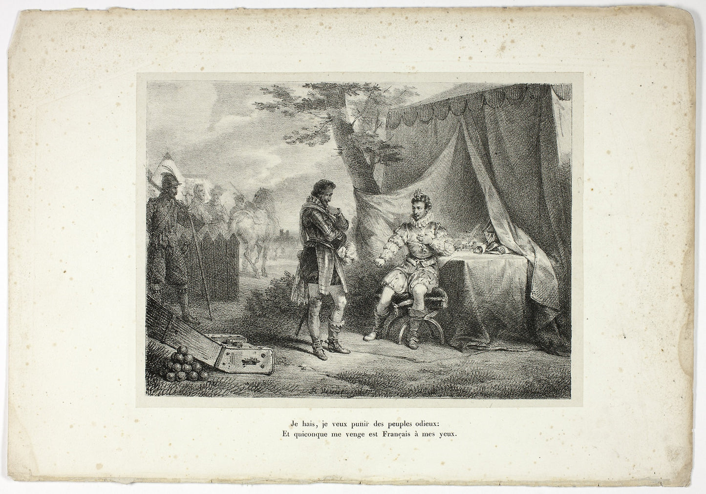 Je hais, je veux punir des peuples odieux... -  Horace Vernet (French, 1789-1863),  Poster Print Wall Art