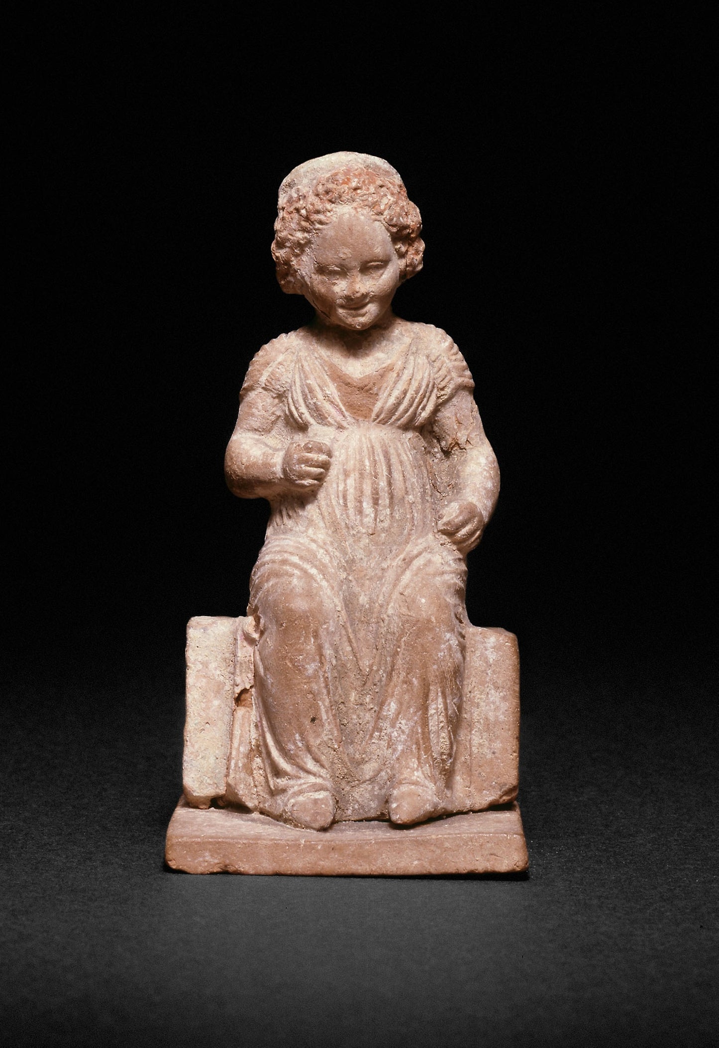 Statuette of a Seated Girl -  Greek; Athens,  Poster Print Wall Art