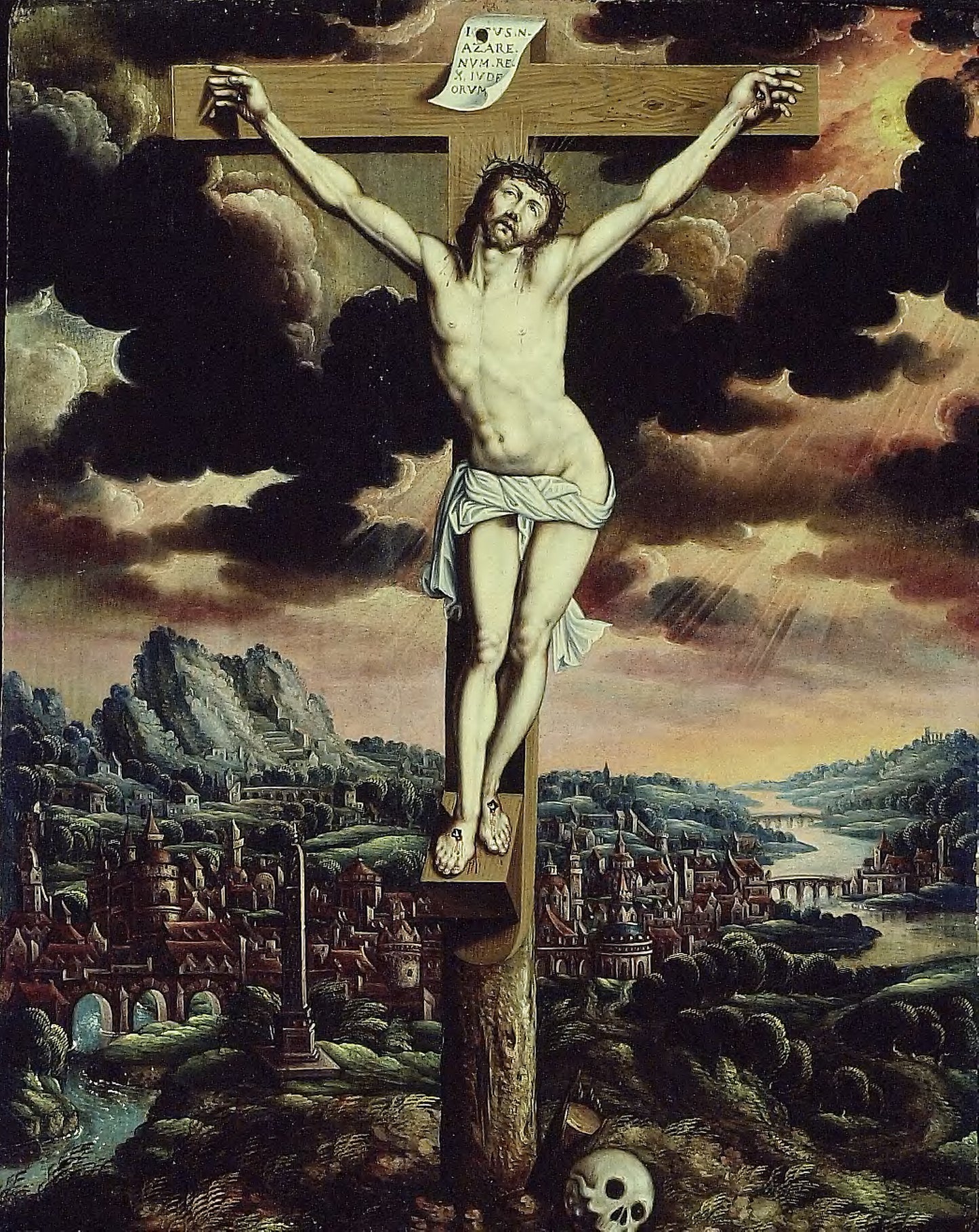 Christ on the Cross -  Flemish,  Poster Print Wall Art