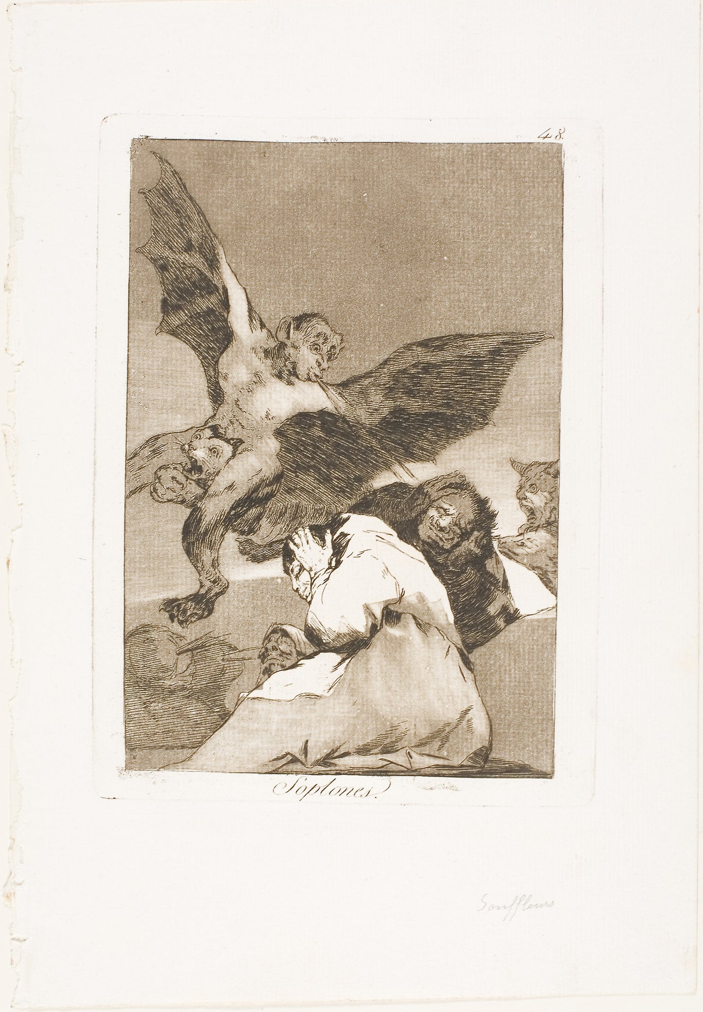 Tale-Bearers - Blasts of Wind, plate 48 from Los Caprichos: Francisco José de Goya y Lucientes,16x12"(A3) Poster