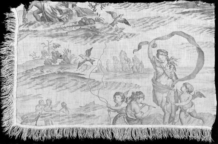Birth of Venus (Furnishing Fabric): Engraved: Jean Baptiste Masse (French, 1687-1767) and others after Charles Joseph Natoire (French, 1700-1777),16x12
