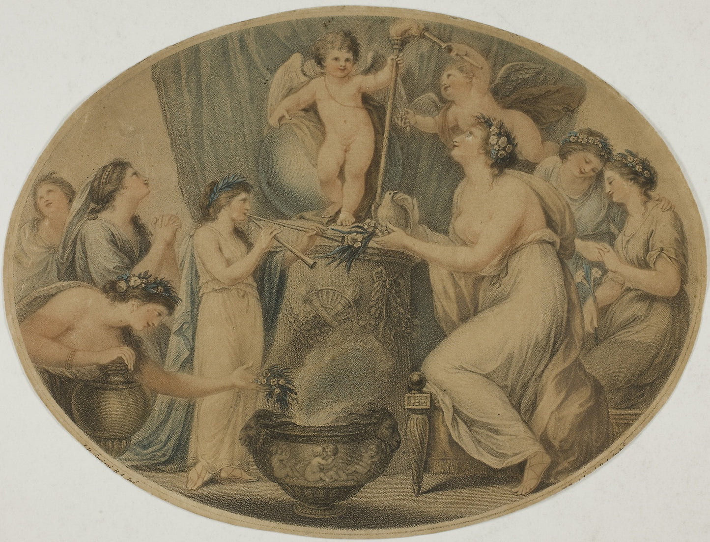 Allegorical Subject -  Francesco Bartolozzi (Italian, 1727-1815),  Poster Print Wall Art