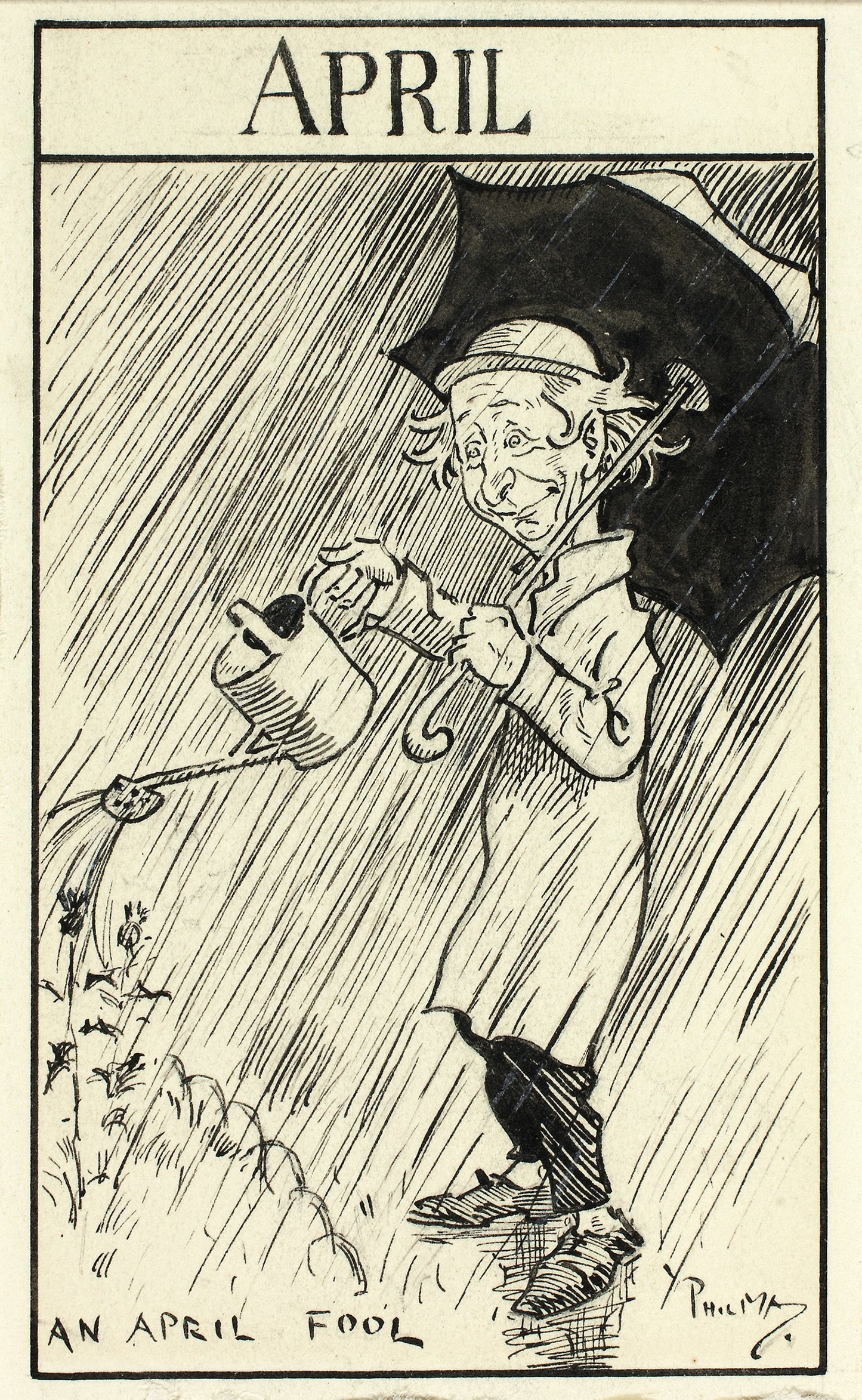 An April Fool -  Philipp William May,  Poster Print Wall Art