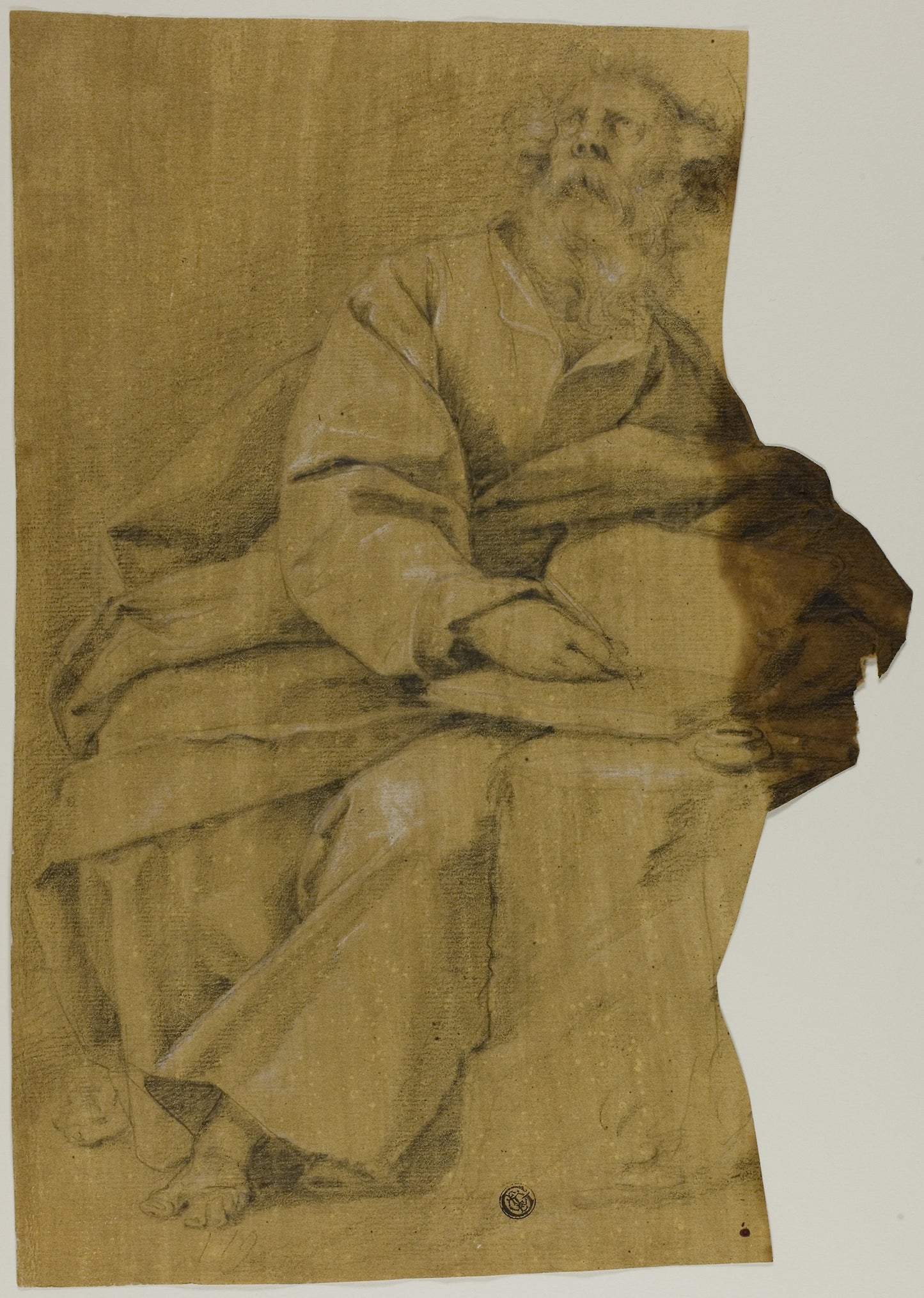 Evangelist Writing at Desk -  Probably Domenico Fiasella,  Poster Print Wall Art