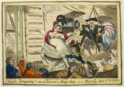 Female Intrepidity: George Cruikshank (English, 1792-1878),16x12"(A3) Poster