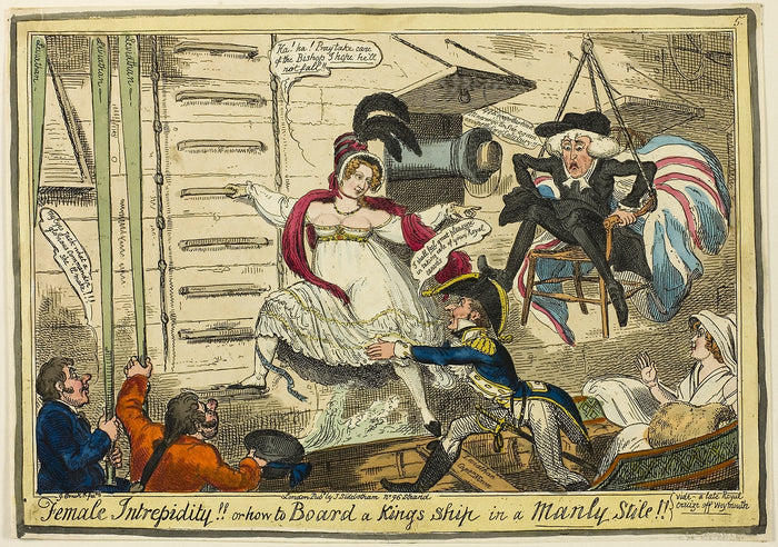 Female Intrepidity: George Cruikshank (English, 1792-1878),16x12